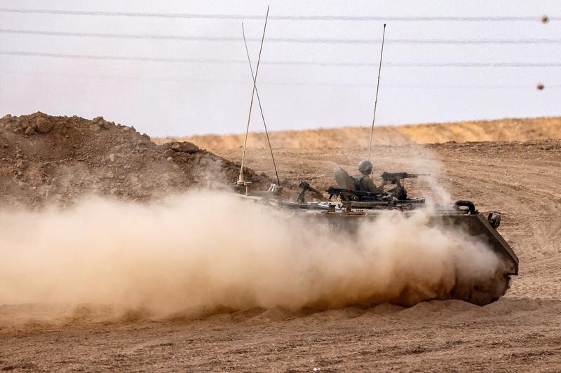 Blindat israelian la granița cu Fâșia Gaza, Foto: JACK GUEZ / AFP / Profimedia