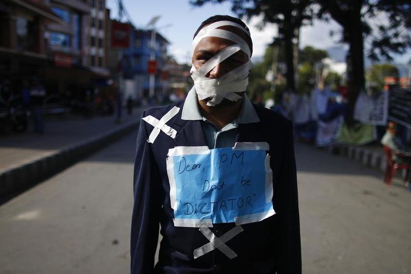 Protest impotriva interzicerii TikTok in Nepal, Foto: Skanda Gautam / Zuma Press / Profimedia Images