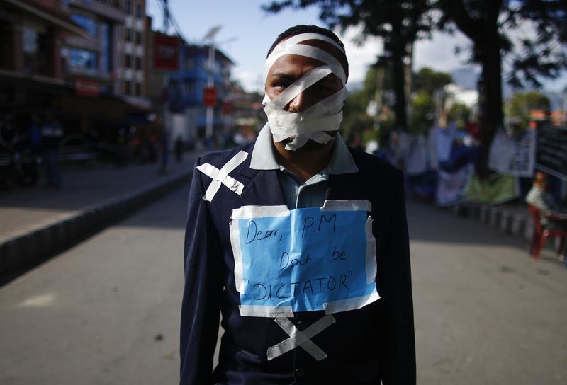 Protest impotriva interzicerii TikTok in Nepal, Foto: Skanda Gautam / Zuma Press / Profimedia Images