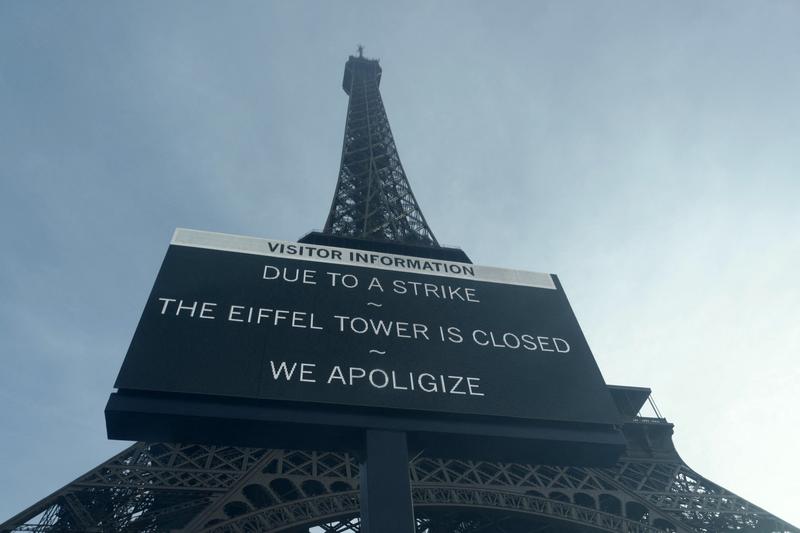 Turnul Eiffel a fost inchis miercuri din cauza unei greve, Foto: Dimitar DILKOFF / AFP / Profimedia