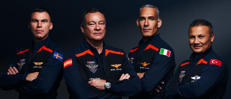 Cei patru astronauti din misiunea Ax 3, Foto: Axiom Space