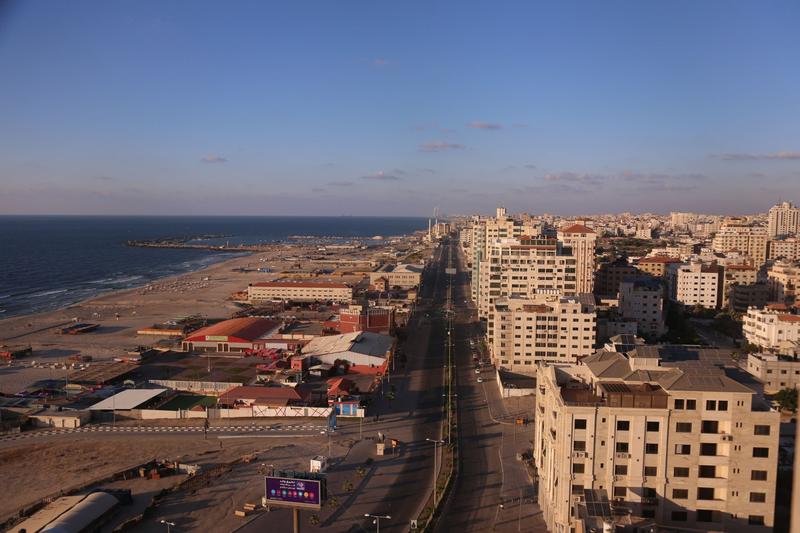 Vedere de pe malul mării, în Gaza, Foto: Samar Abu Elouf / Zuma Press / Profimedia