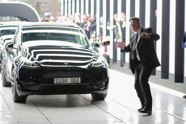 Elon Musk la inaugurarea Gigafactory Berlin in 2022, Foto: Action Press / Shutterstock Editorial / Profimedia