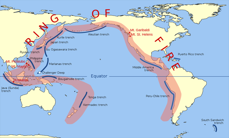 Inelul de Foc al Pacificului, Foto: Wikipedia - Public domain