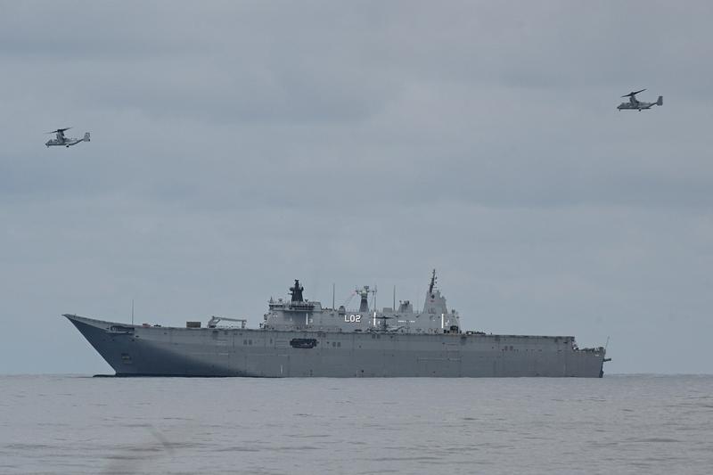 Exerciții militare navale în Marea Chinei de Sud, Foto: Ted ALJIBE / AFP / Profimedia