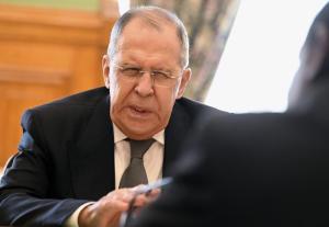 Ministrul rus de Externe, Serghei Lavrov, în timpul unor negocieri cu ministrul pentru relații internaționale și cooperare al Republicii Namibia, Peya Mushelenga, la Moscova, 26 martie 2024., Foto: Kommersant Photo Agency / ddp USA / Profimedia