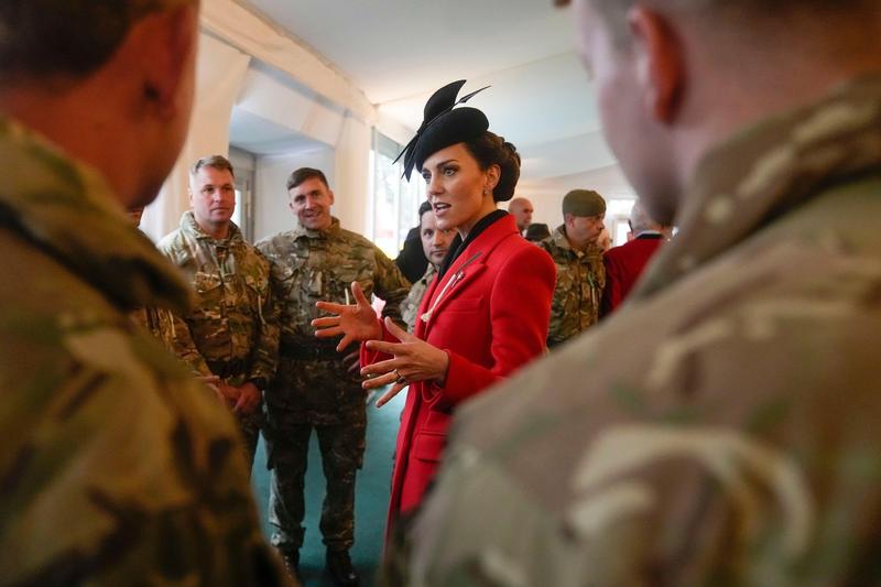 Prințesa de Wales, în timpul unei vizite la Batalionul 1 Welsh Guards din Combermere Barracks în Windsor, Berkshire., Foto: PA Images / Alamy / Alamy / Profimedia
