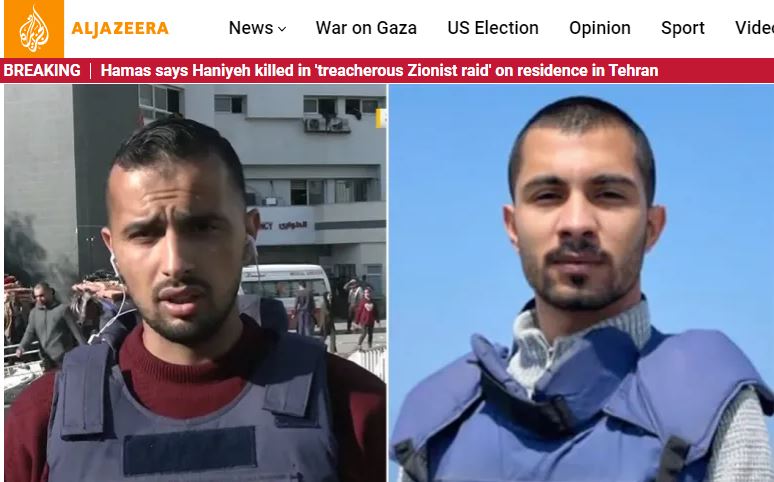 Al Jazeera anunță moartea a doi dintre jurnaliștii săi într-un bombardament israelian în Gaza