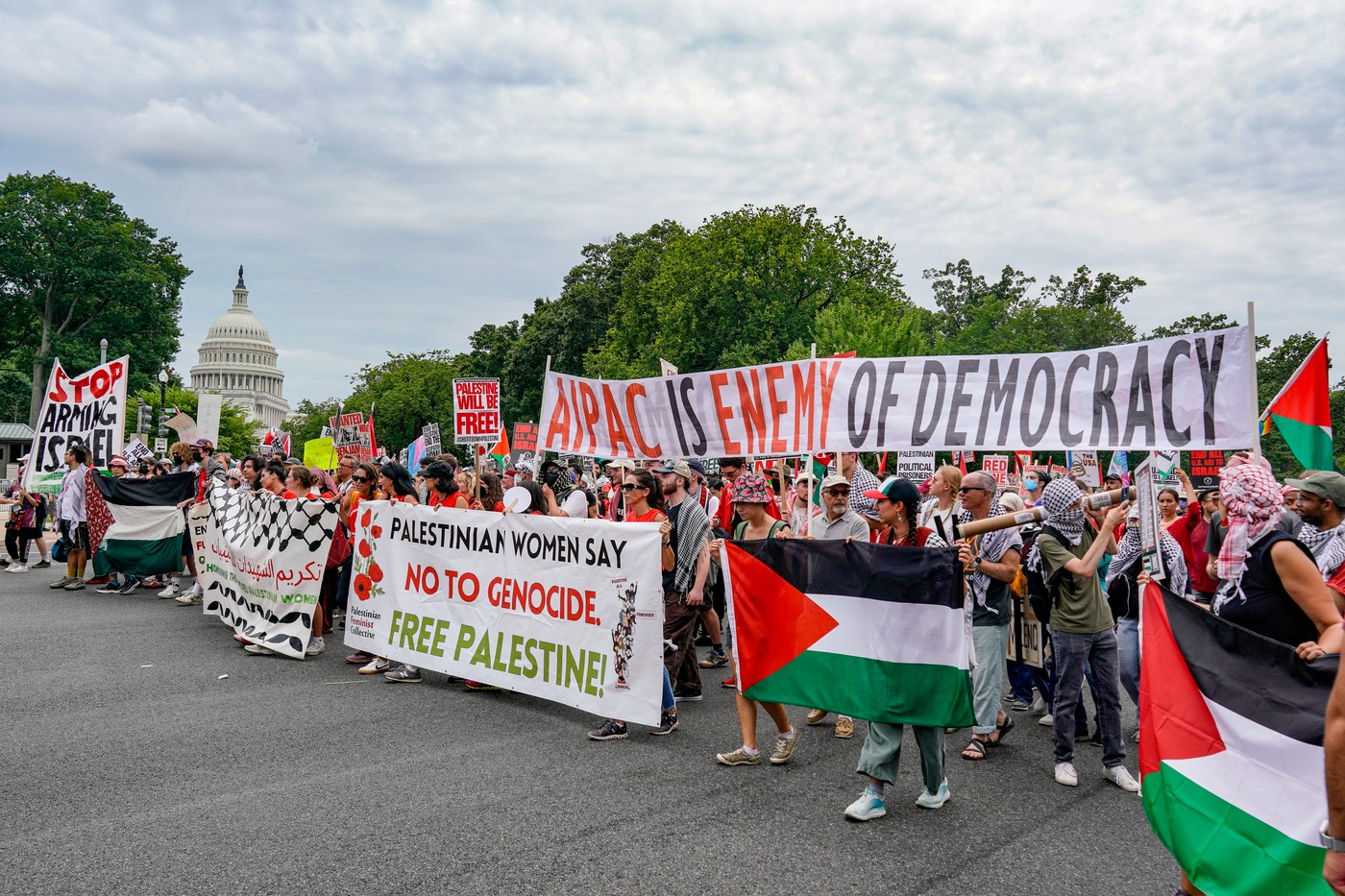 Mii de manifestanți anti-Netanyahu la Washington. Mai multe arestări efectuate / Pancarte cu „vinovat de genocid”