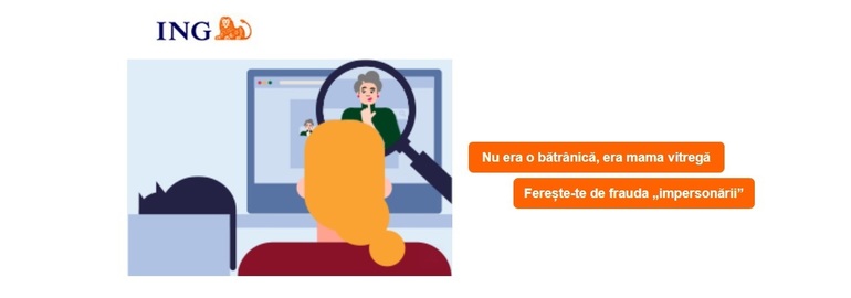 ING Bank România lansează un avertisment: A apărut fenomenul „impersonare”. La fel cum mama vitregă o păcălește pe Albă ca Zăpada să creadă că e o bătrânică inocentă