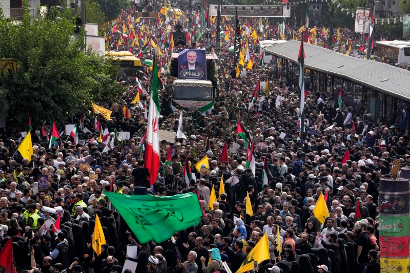 Funeraliile liderului Hamas în Teheran / Foto: Vahid Salemi / AP / Profimedia