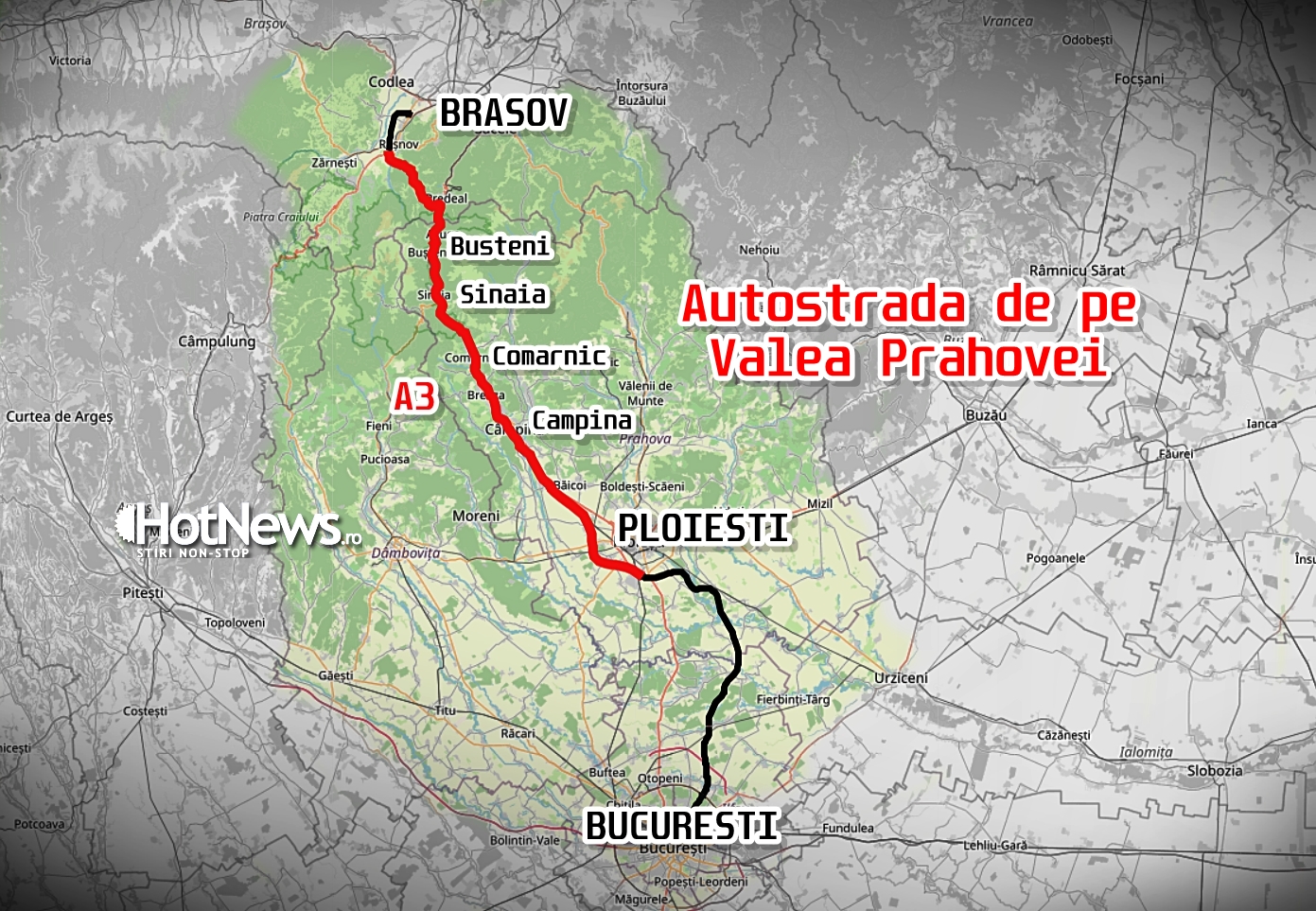 Autostrada de pe Valea Prahovei s-a blocat, din nou, la stadiul de hârtii. Niciun foraj în zona montană / Ce termen realist există pentru primii kilometri din Comarnic – Brașov