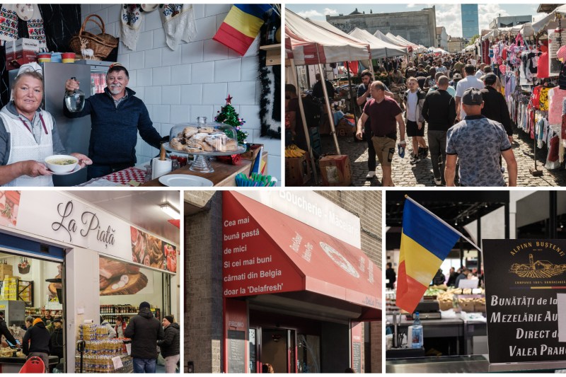 Piața „La Doi Boi” din Bruxelles, Belgia. Foto: Cosmin Bumbuț / Teleleu