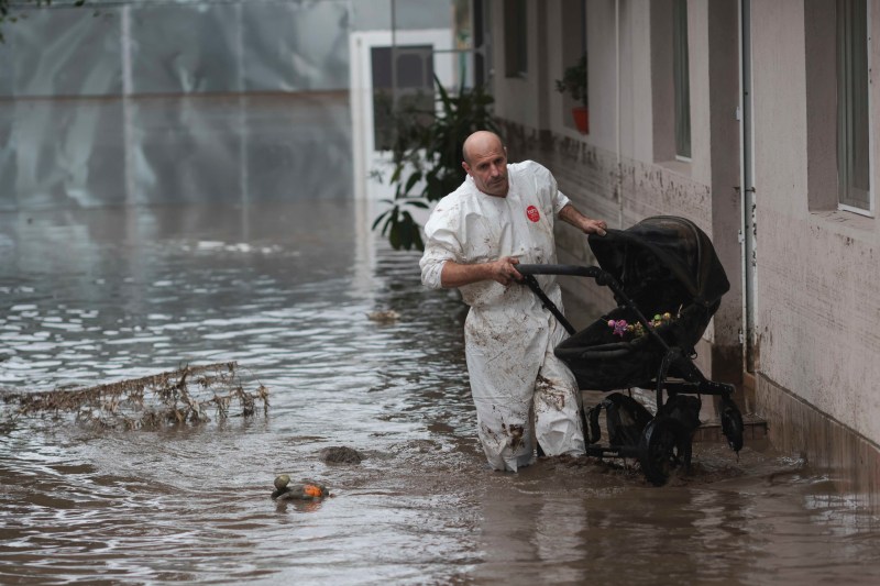 Inundații in localitatea Slobozia Conachi, Galati / Foto: Inquam Photos / George Călin