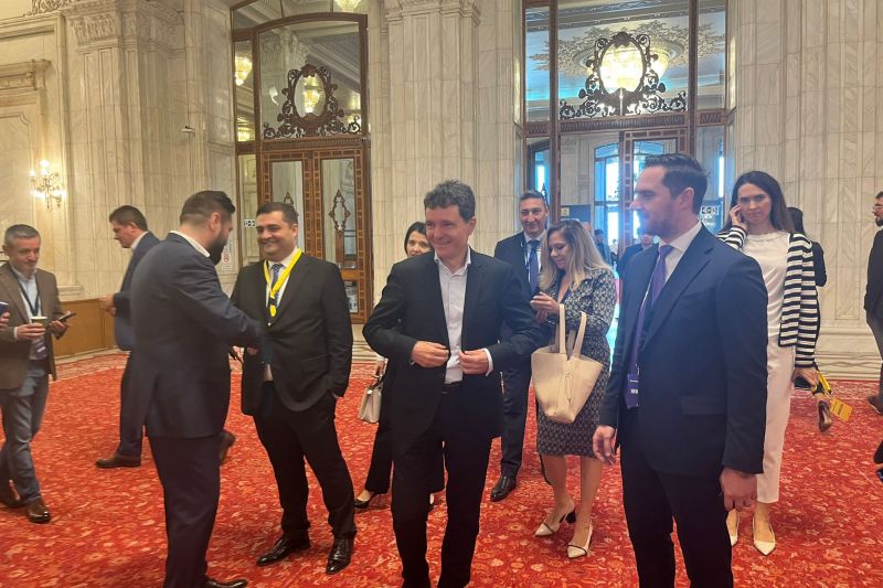 Nicușor Dan la Consiliul Național al PNL de la Palatul Parlamentului. Foto: David Leonard Bularca