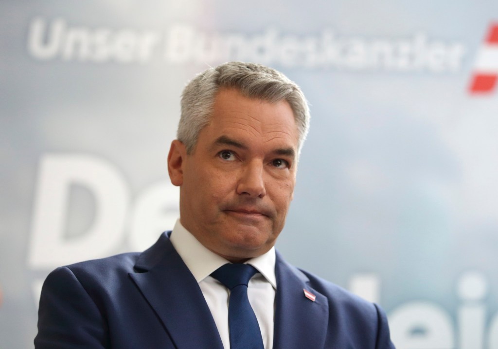 Karl Nehammer, cancelarul Austriei. Foto: Profimedia