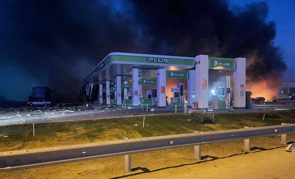 Explozie urmată de incendiu la o benzinărie din Daghestan / Cel puțin 10 persoane au murit / FOTO: HANDOUT / AFP / Profimedia