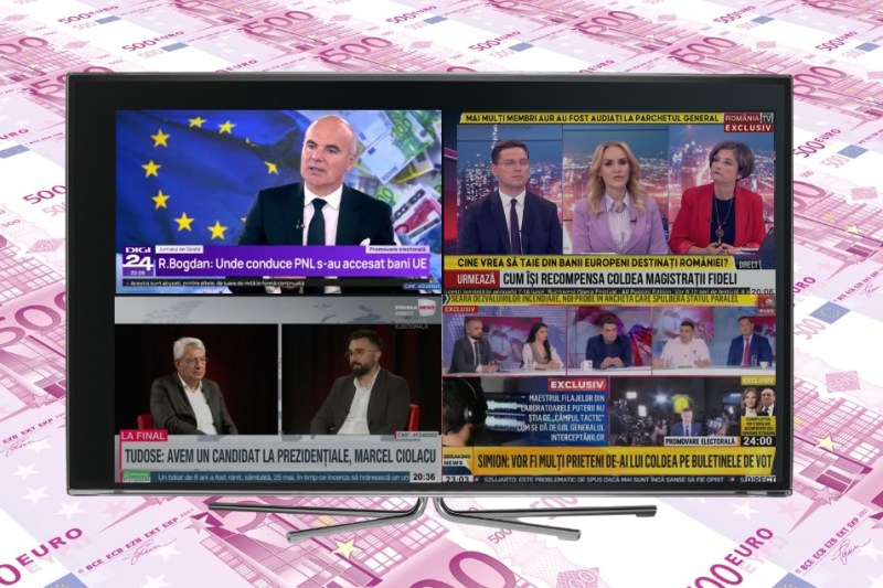 Mirosul banilor în campania electorală. Emisiuni TV plătite cu sute de mii de euro de PSD, PNL sau AUR