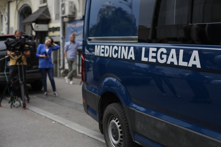 Mașină a INML (Institutul Național de Medicină Legală) Foto: Inquam Photos / Octav Ganea