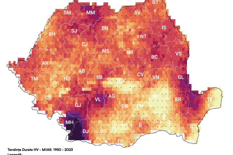 Cel mai pesimist scenariu arată că în sudul României am putea avea cinci luni pe an cu valuri de căldură spre anul 2100