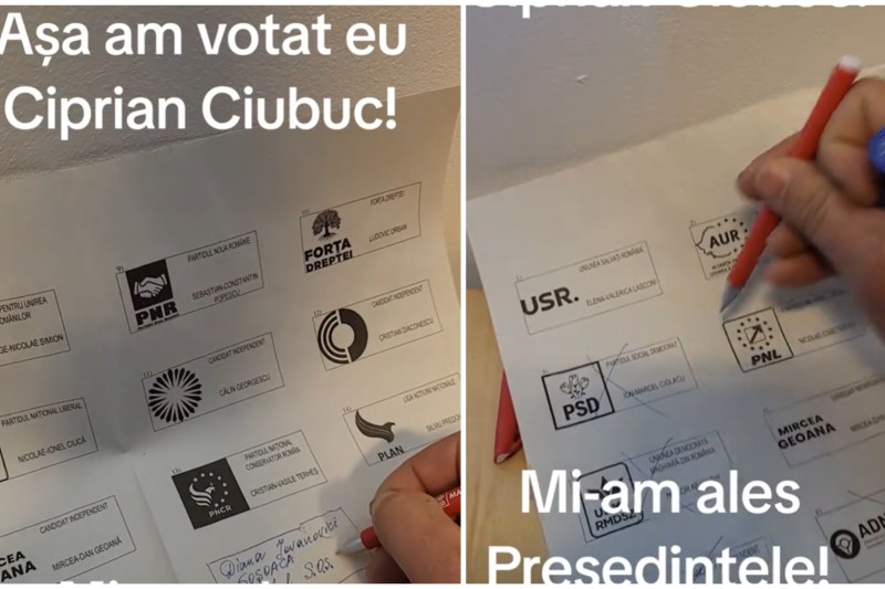 Poliția face cercetări în cazul lui Ciprian Ciubuc, după ce s-a filmat în cabina de vot. A desenat un chenar și a votat-o pe Diana Șoșoacă