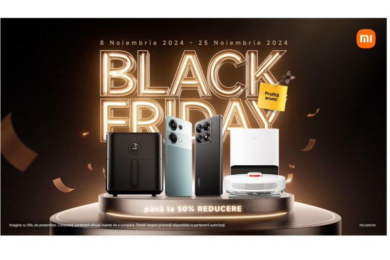 Black Friday la Xiaomi: cele mai căutate produse au prețuri reduse chiar și la jumătate, până pe 25 noiembrie