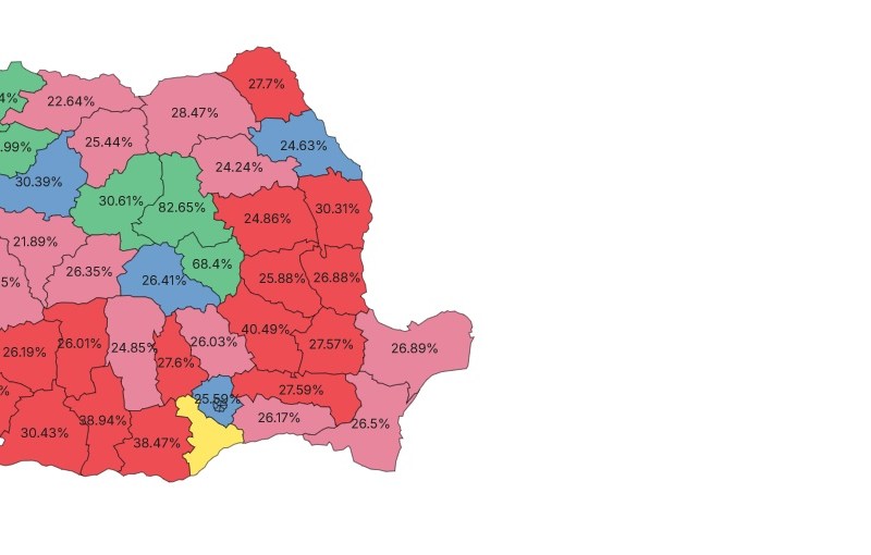 Rezultate alegeri prezidențiale 2024. Care sunt județele unde a câștigat Călin Georgescu și unde au pierdut PNL și PSD
