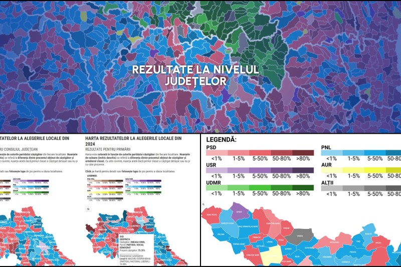 INTERACTIV Cum votează județele României. Rezultatele detaliate de la ultimele rânduri de alegeri din fiecare județ și fiecare localitate din România