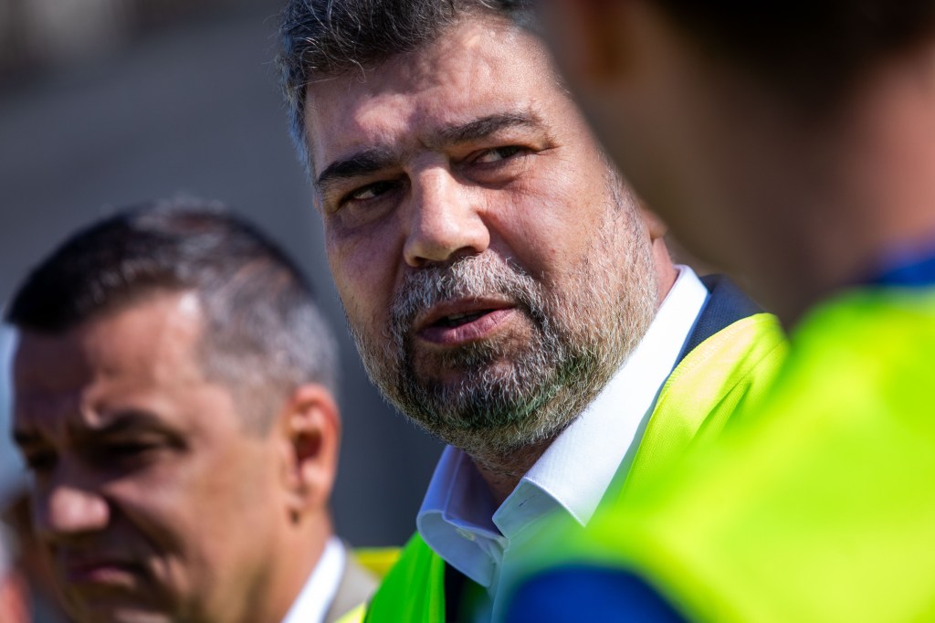 Marcel Ciolacu și Sorin Grindeanu, vizită de lucru pe A7 / Foto: Inquam Photos / Ovidiu Micsik