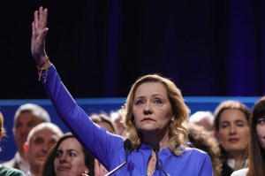 Elena Lasconi, declarație de presă după numărarea voturilor. 25 noiembrie 2024. Inquam Photos/ Octav Ganea