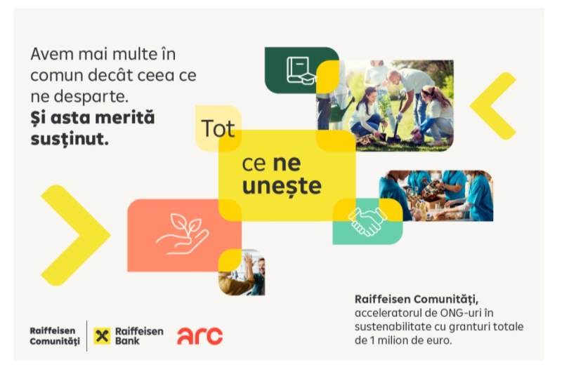 Raiffeisen Comunități, acceleratorul de ONG-uri în sustenabilitate cu granturi totale de 1 milion de euro