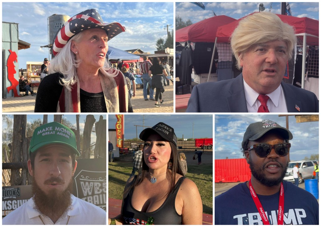 Susținători ai lui Donald Trump la un miting MAGA în Arizona. Foto: HotNews / David Leonard Bularca