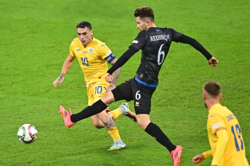 Nicolae Stanciu, căpitanul „tricolorilor”, în meciului România - Kosovo. Foto: GOLAZO.ro