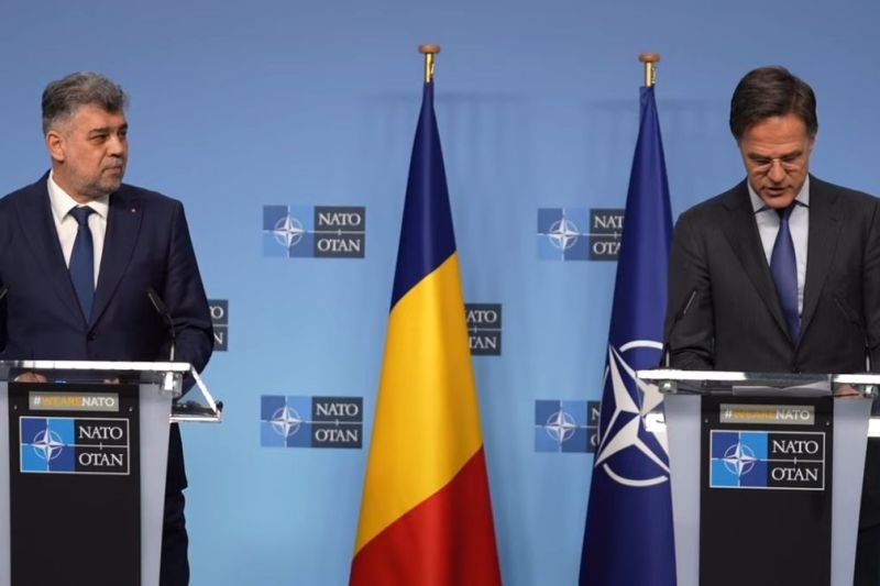 VIDEO Marcel Ciolacu, declarații comune cu șeful NATO: I-am cerut să sprijine suplimentarea și întărirea prezenței NATO la Marea Neagră