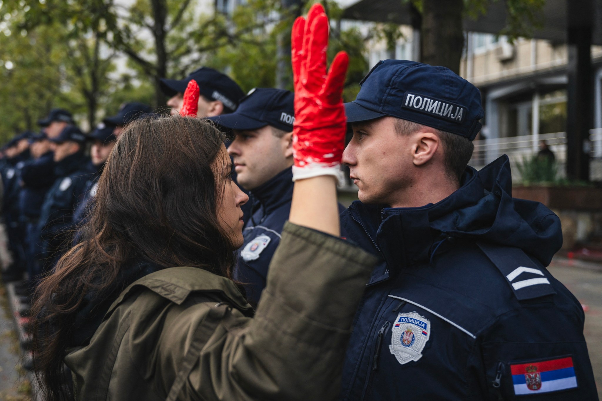 Proteste în Novi Sad după un accident feroviar / FOTO: Andrej ISAKOVIC / AFP / Profimedia