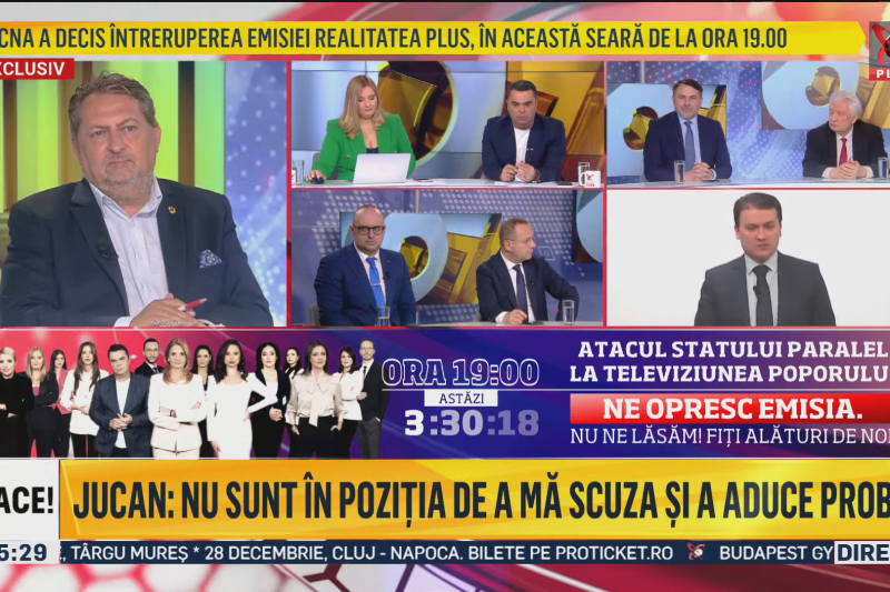 CNA, noi precizări în cazul Realitatea Plus: decizia de suspendare a emisiei datează de acum 1 an și 7 luni. Postul TV a refuzat de trei ori să o pună în aplicare