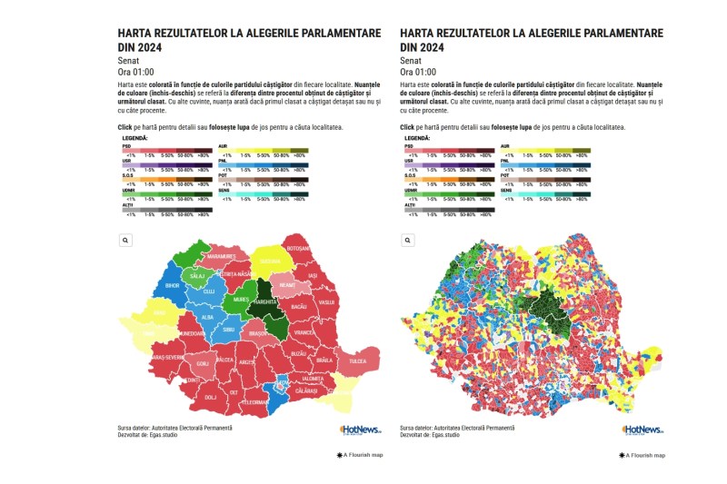 INTERACTIV Rezultate oficiale: Scorul partidelor în fiecare județ și fiecare localitate din țară / Grafice actualizate