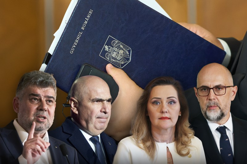 Liderii PSD, PNL, USR si UDMR, Marcel Ciolacu, Ilie Bolojan, Elena Lasconi și Kelemen Hunor. Colaj: Ion Mateș / Hotnews. Foto: Dreamstime