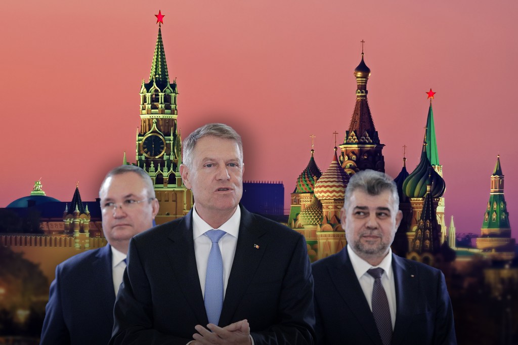 Nicolae Ciucă, Klaus Iohannis și Marcel Ciolacu. Colaj: Ion Mateș / Hotnews. Foto: Inquam Photos / George Călin și Shutterstock