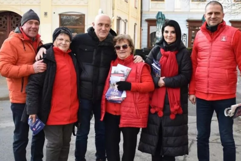 FOTO. Horațiu Potra a făcut campanie pentru candidații PSD Sibiu și a candidat la Camera Deputaților pe listele unui partid cu nume aproape identic. „Are o mare susținere în rândurile medieșenilor”