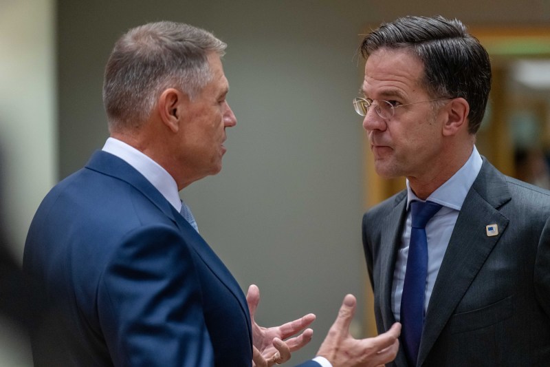 Președintele Klaus Iohannis și Mark Rutte, actualul secretar general al NATO. Foto: Hollandse Hoogte / Shutterstock Editorial / Profimedia