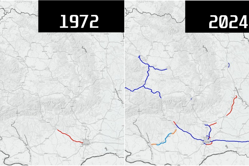 Inaugurarile de autostrazi din Romania - 1972 pana in 2024