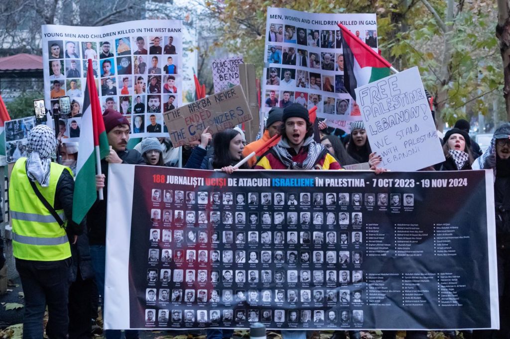 Protest pentru Palestina în București. Foto: Inquam Photos / Pană Tudor