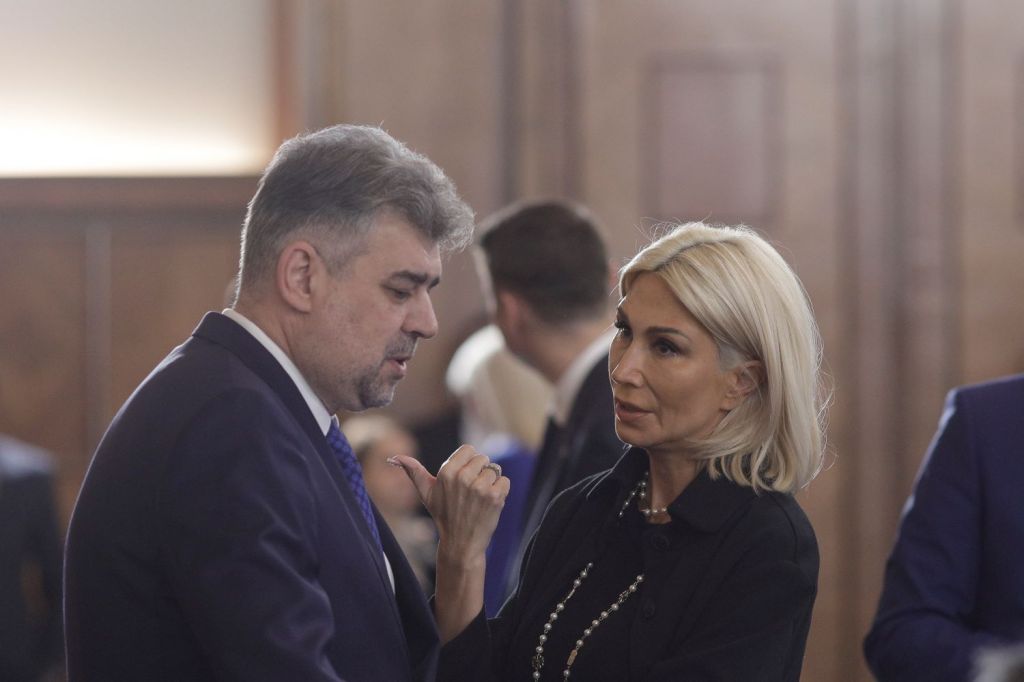 Raluca Turcan și Marcel Ciolacu. Foto: Inquam Photos / Octav Ganea