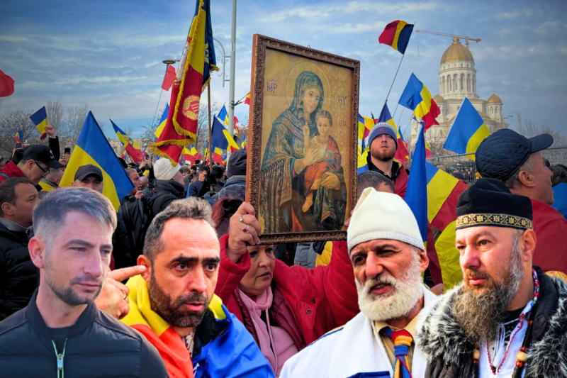 Portretul susținătorilor lui Călin Georgescu. Cine sunt cei care au protestat la Curtea Constituțională. Foto: colaj HotNews / Adi Iacob