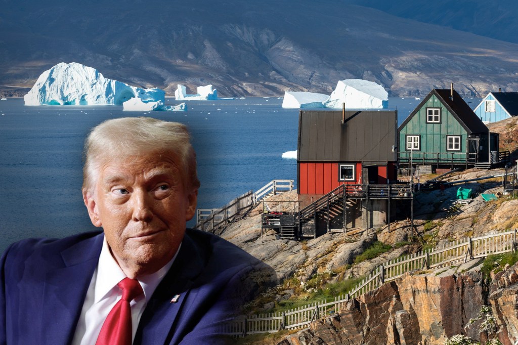 Donald Trump și Baffin Bay, Groenlanda. Colaj: Ion Mateș / Hotnews. Foto: Shutterstock