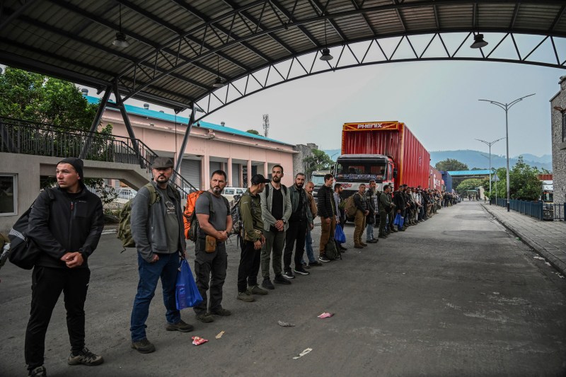 Mercenarii români din Congo, la granița cu Rwanda/ Foto: Moses Sawasawa / AP / Profimedia