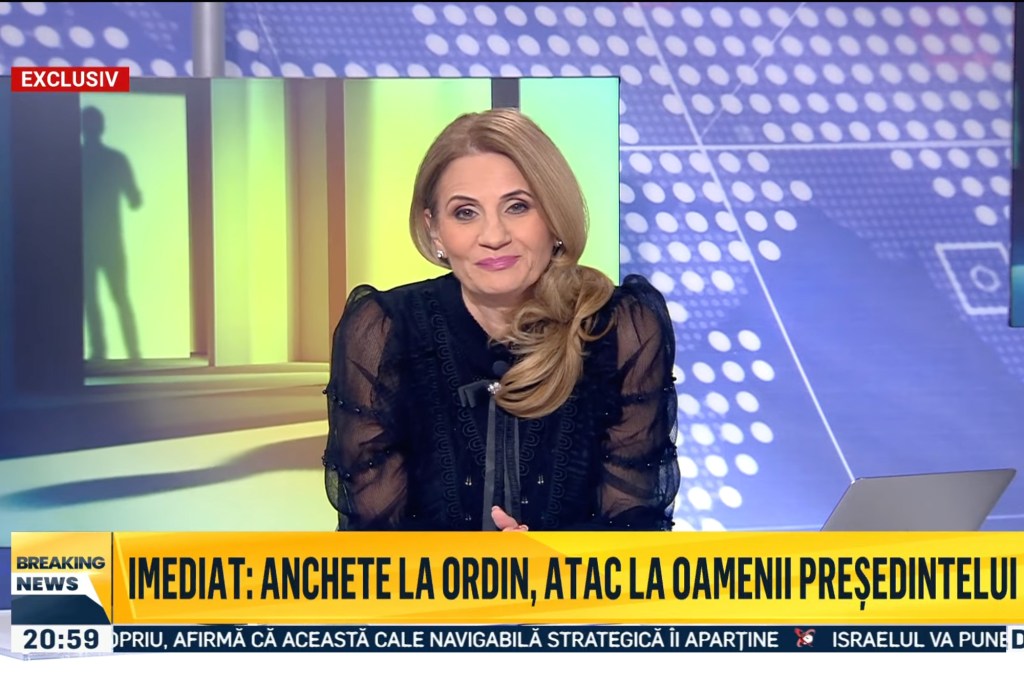 Realizatoarea TV Anca Alexandrescu. Captură Realitatea Plus