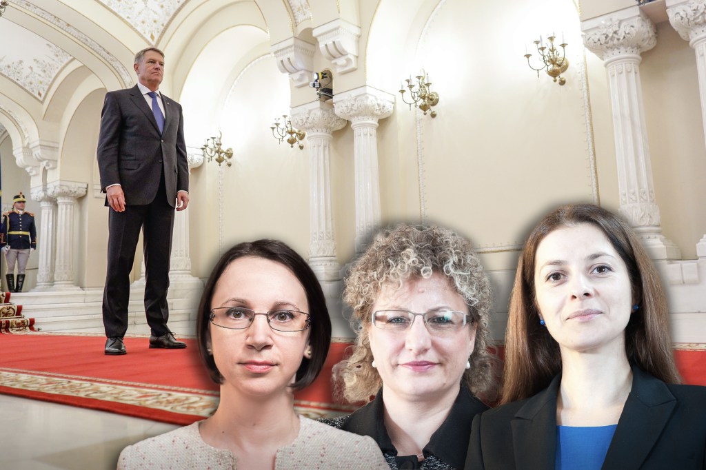 De la stânga: consilierele Simona-Livia Maftei, Diana-Loreta Păun și Nicoleta Nicolae-Ioana. Colaj: Ion Mateș / Hotnews. Fundal: Inquam Photos / Octav Ganea