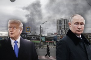 Președinții Donald Trump și Vladimir Putin. Colaj: Ion Mateș / Hotnews. Foto: Profimedia
